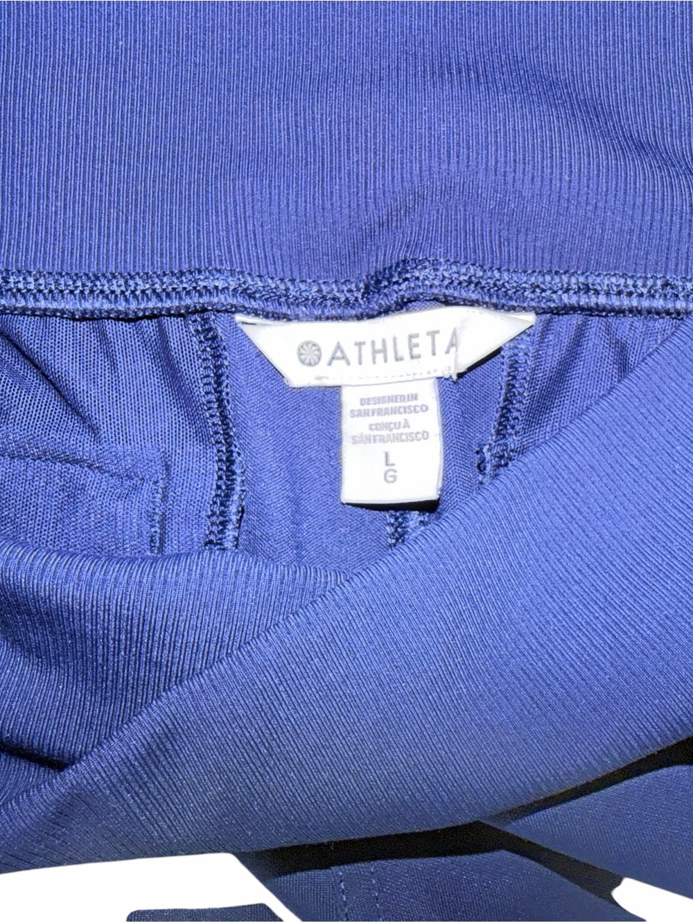 Athleta Venice Wide Leg Travel Pants Eclipse with Racer Stripe Women’s L - Picture 6 of 10